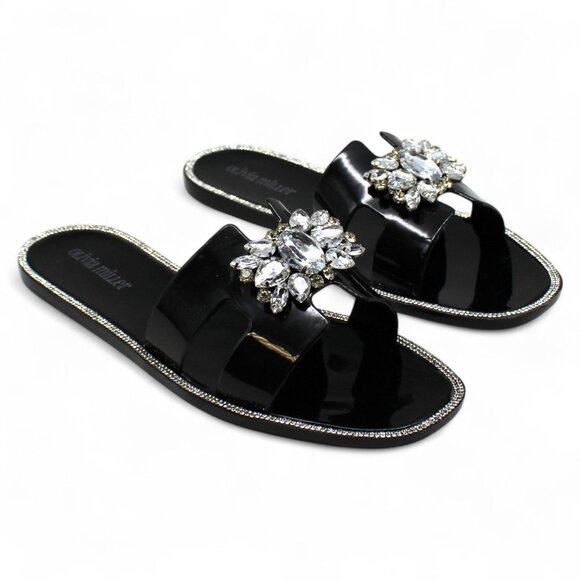 Olivia Miller Women S Kai Jelly Sandals - Black - Picture 1 of 8
